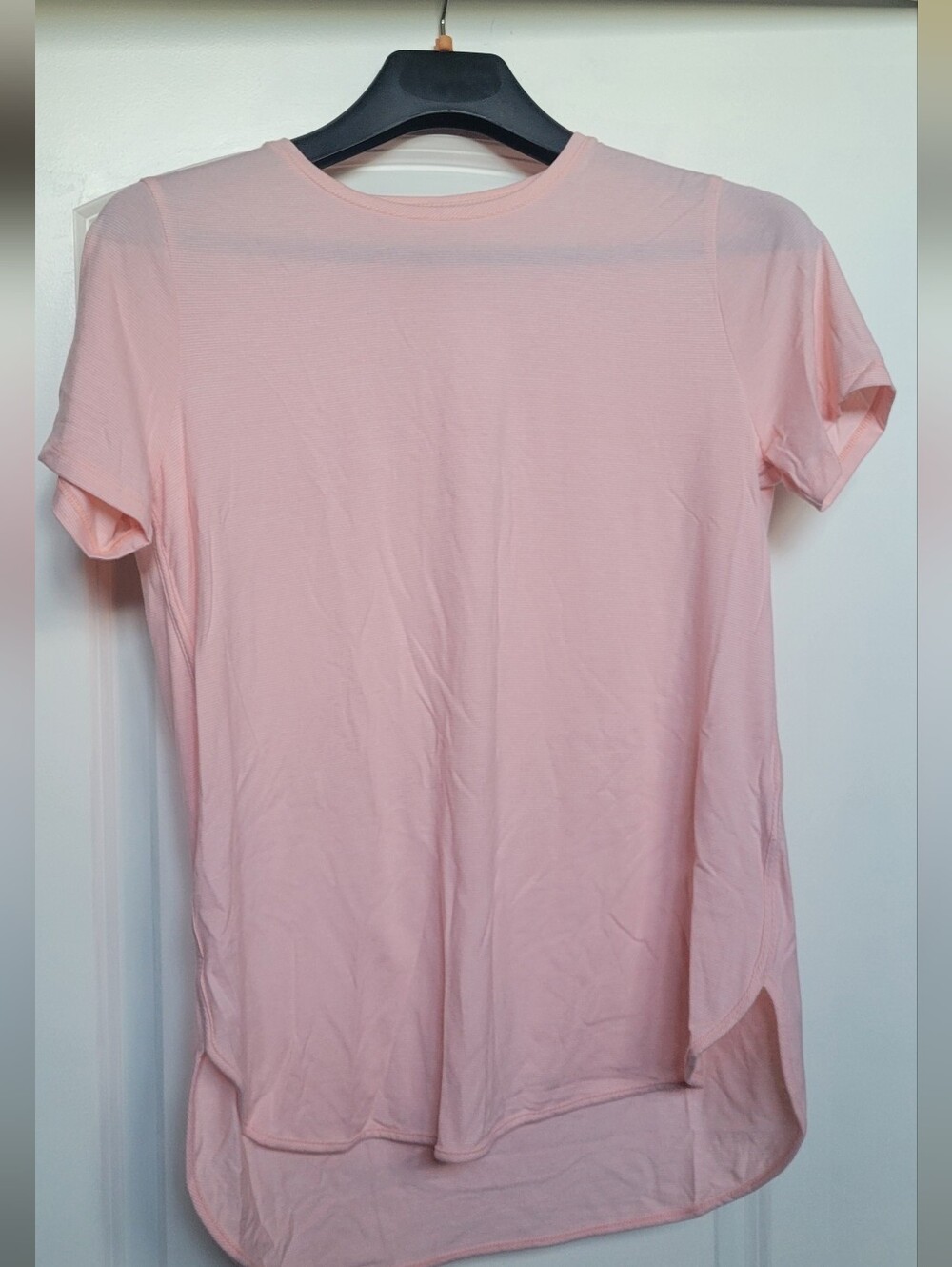 Lands' End Light Pink Crewneck Short Sleeve Tee